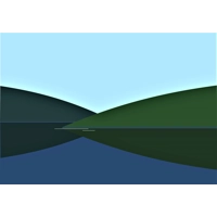 The Lake - Minimalist Art Print:. Perfect for Calm Spaces