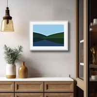The Lake - Minimalist Art Print:. Perfect for Calm Spaces