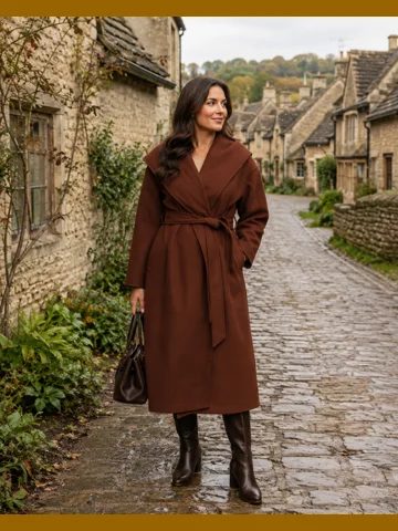 Chocolate Hooded Coat