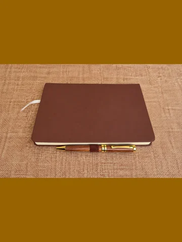 Leather Notebook & Pen Set