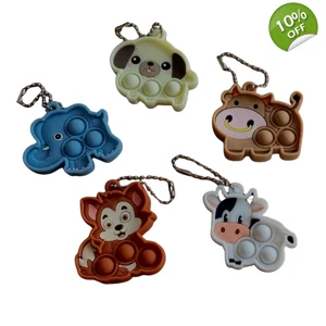 Mini Animal Pop It With A Chain