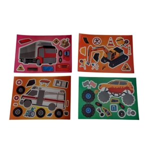 Vehicle Themed Sticker Sheet