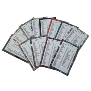 Laminated Bible Index.