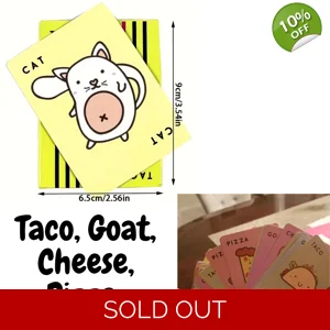 Taco, Goat, Cheese, Pizza Card Game