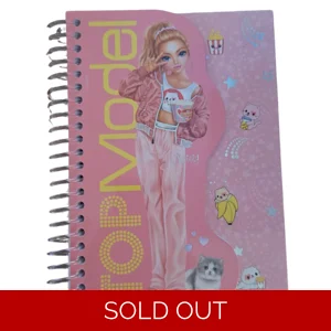 Top Model Spiral Bound Note Book. Approx. 11.5cm x 14.5cm - Christy