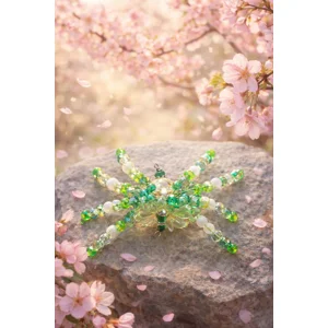 Green French Iris Flower Spider