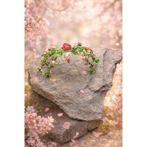 Red/Burgundy and Green Rose Body Spider