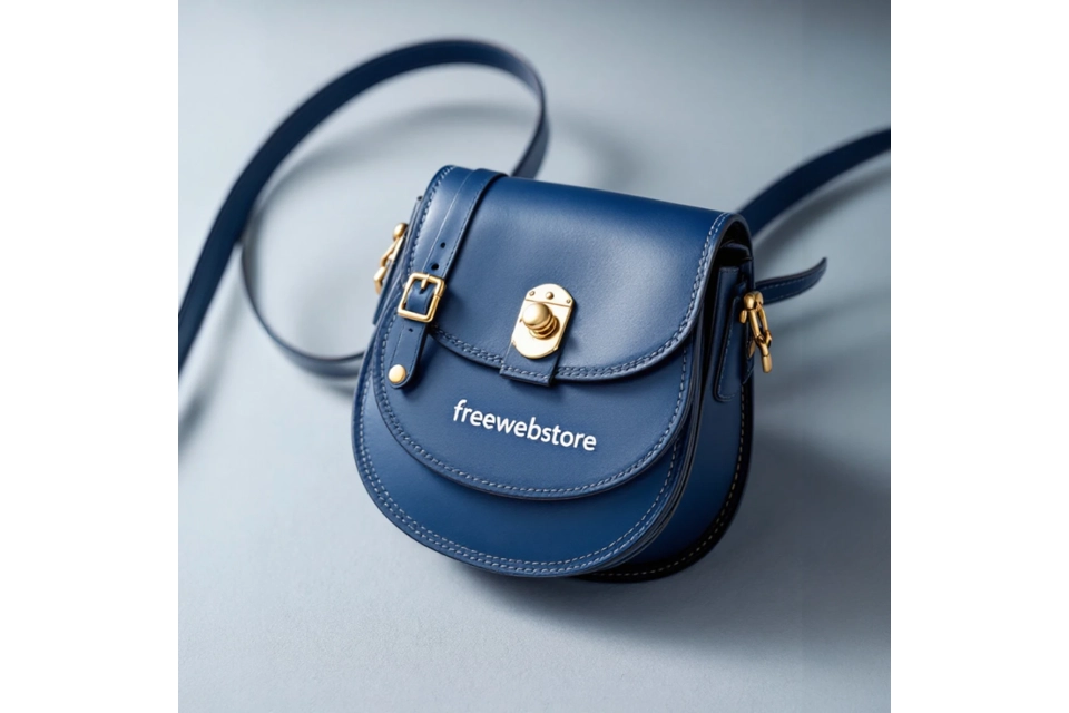 Men's Designer Blue Saddle Bag