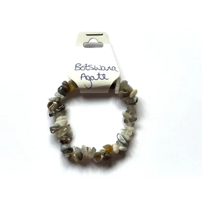Botswana Agate Crystal chip bracelet