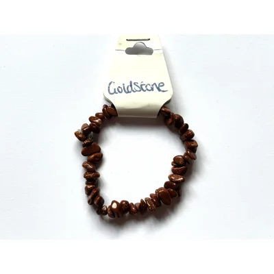 Goldstone Crystal chip bracelet