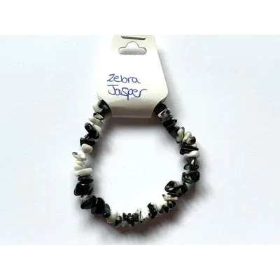 Zebra Jasper Crystal chip bracelet