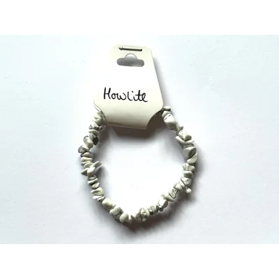 Howlite Crystal chip bracelet