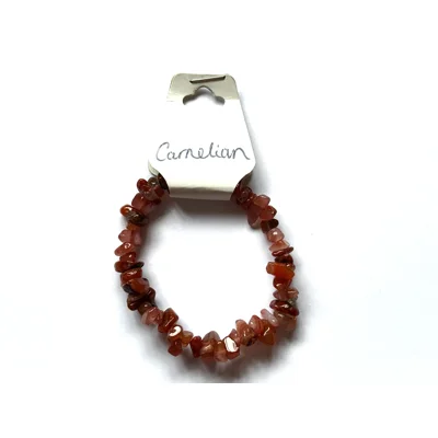 Carnelian Crystal chip bracelet