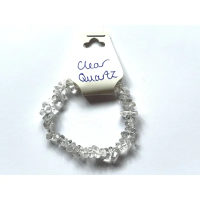 Clear Quartz Crystal chip bracelet