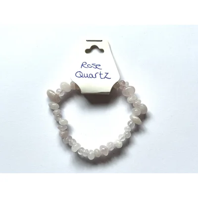 Rose Quartz Crystal chip bracelet