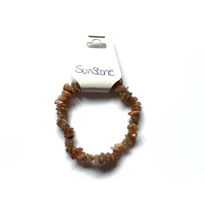 Sunstone Crystal chip bracelet