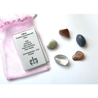 Libra star sign crystal gift bag