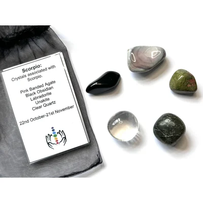 Scorpio star sign Crystal gift bag
