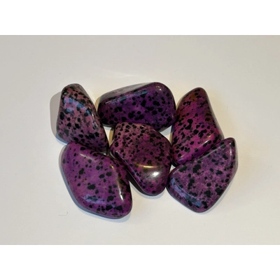 Purple Dalmatian Jasper polished tumblestone