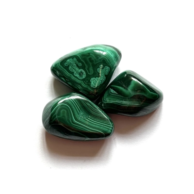 Malachite polished tumble stone