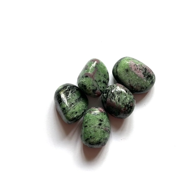 Ruby in Zoisite polished tumble stone