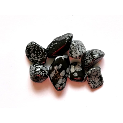 Snowflake Obsidian polished tumble stone