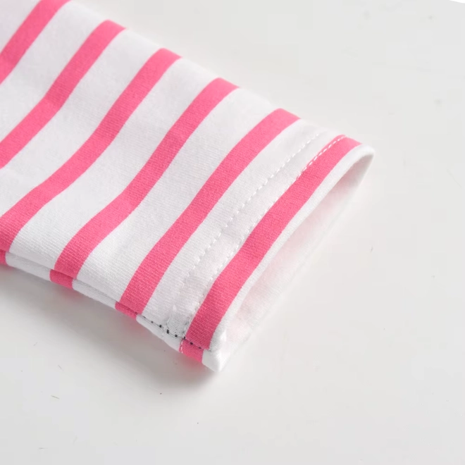 Additional Image for Girls Navy Blue Pink Star Hooded Dress Long Sleeve Cotton Blend Casual