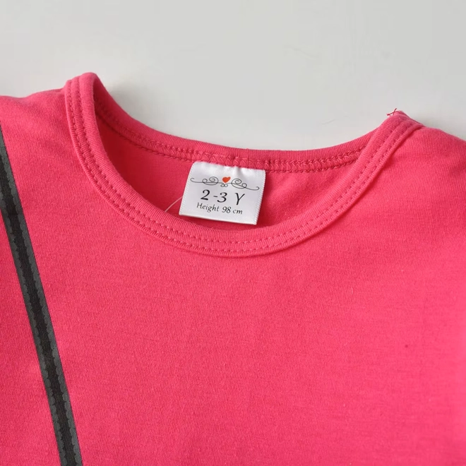 Additional Image for Girls Pink & White Stripe Long Sleeve T-Shirt Dress Cat Purse Pocket