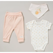 Organic Ribbed Three Piece 