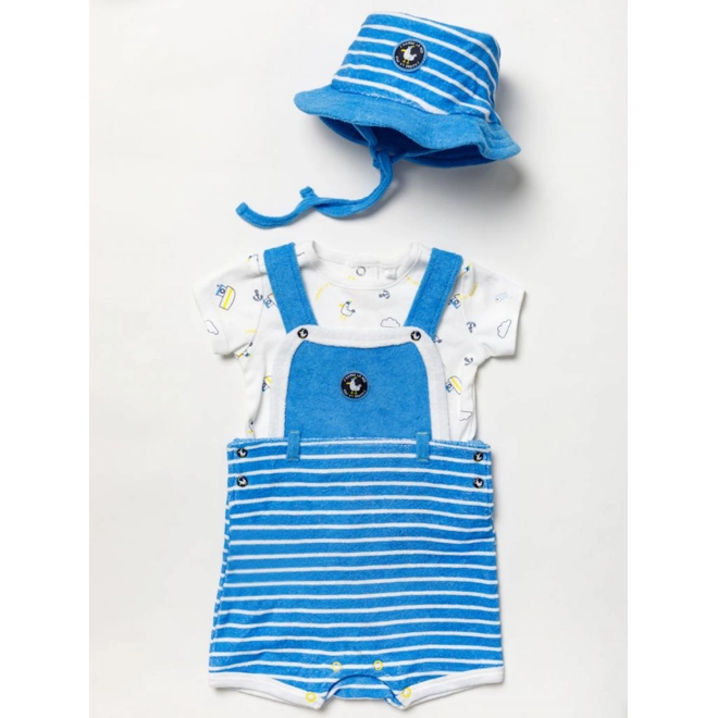 Additional Image for Short Dungaree Set and hat