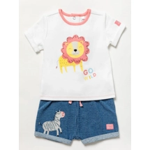 Go Wild stripe shorts set