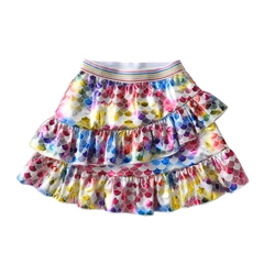 Girls Mermaid Print Skirt Kids Colorful Sequins Ruffles Skirt Fashion Princess..