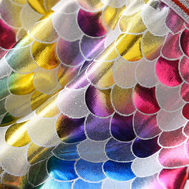 Additional Image for Girls Mermaid Print Skirt Kids Colorful Sequins Ruffles Skirt Fashion Princess Mini Skirts