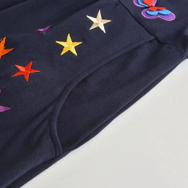 Additional Image for Girls` Dress With Pocket Kids A-line Dresses Butterfly Star Applique