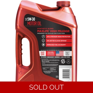 MaxLife High Mileage Synthetic Blend Motor Oil