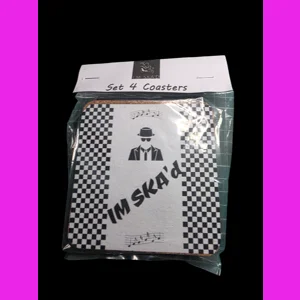 I'M SKA'D Cork Coaster Set