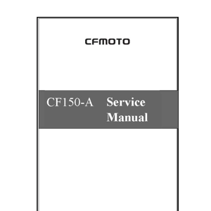 CFMOTO CF MOTO LEADER 150 CF150-A Workshop Service Manual Instant Download