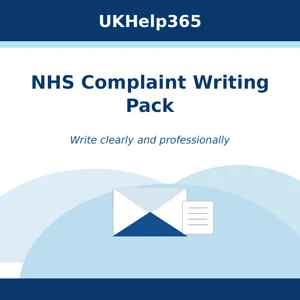 NHS Complaint Template Pack