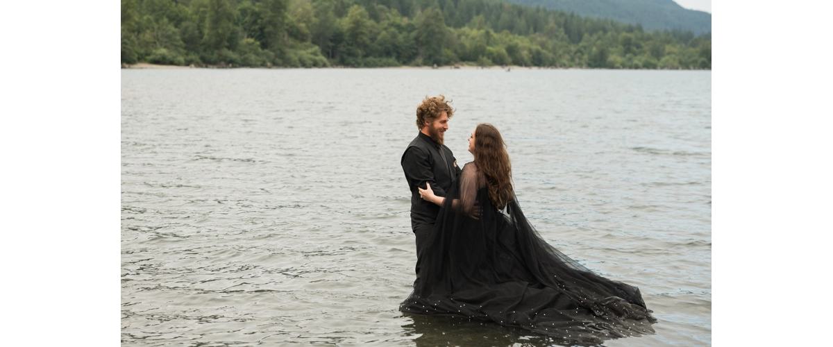 dipping into Rattlesnake Lake
