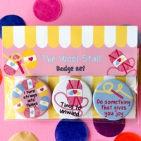The Wool Stall Affirmation Pin Badge Set