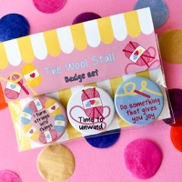 The Wool Stall Affirmation Pin Badge Set