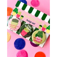 The Plant Stall Affirmation Badge Set