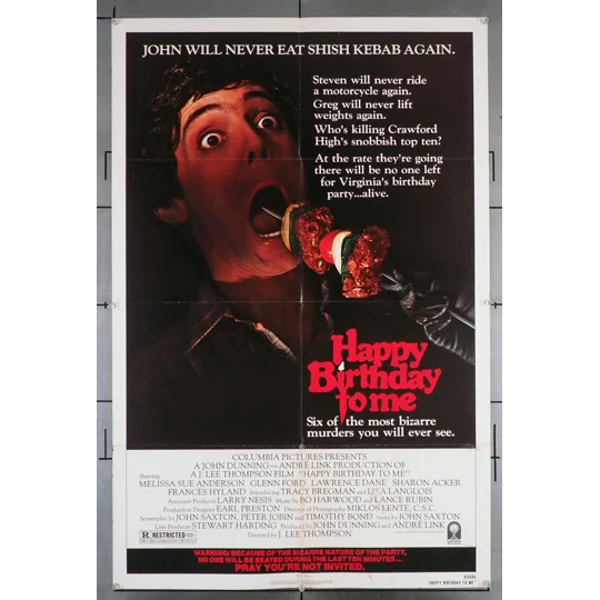 Happy Birthday To Me (1981) Melissa Sue Anderson Glenn Ford Sharon Acker