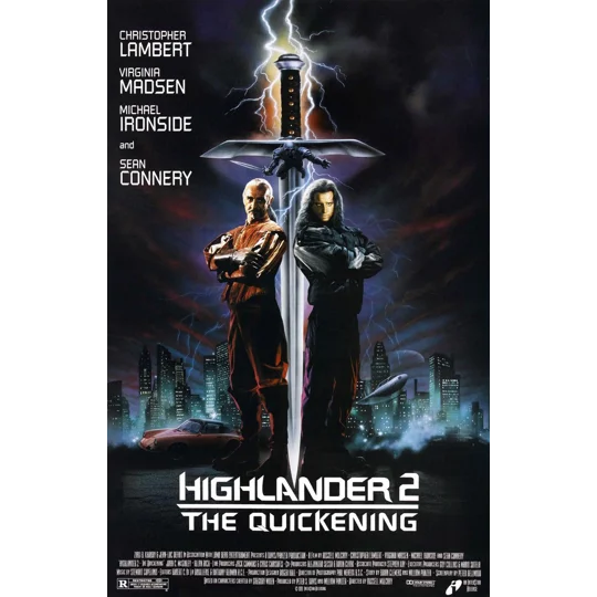 Highlander 2 II - The Quickening (1991) Christopher Lambert Sean Connery
