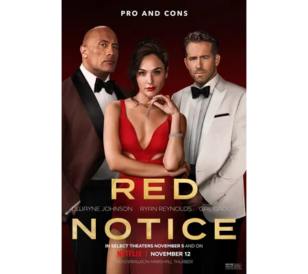Red Notice (2021) Dwayne Rock Johnson Ryan Reynolds Gal Gadot