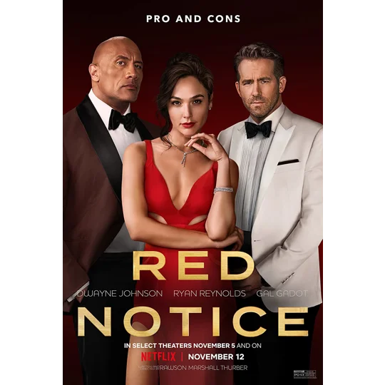 Red Notice (2021) Dwayne Rock Johnson Ryan Reynolds Gal Gadot