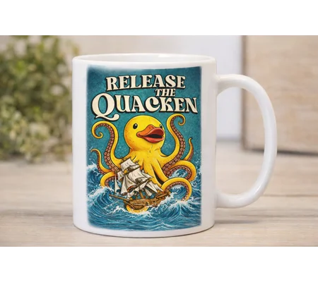 Release The Quacken Novelty Mug