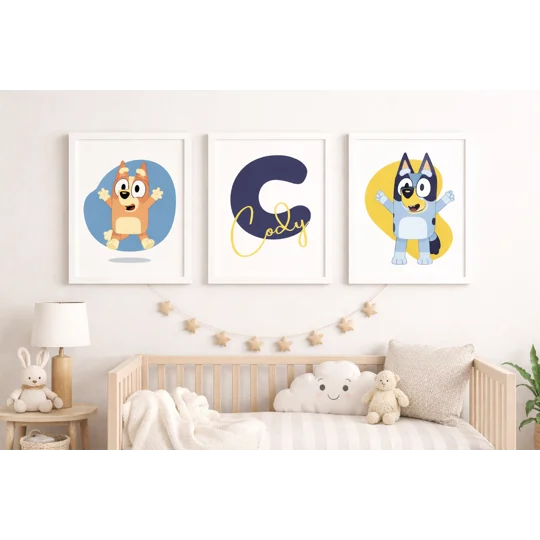 Bluey Nursery Wall Prints