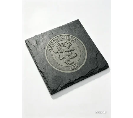 Laser Engraved 3D Effect Football Slate Coasters