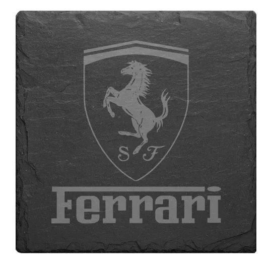 Laser Engraved Car Brand Slate Coasters
